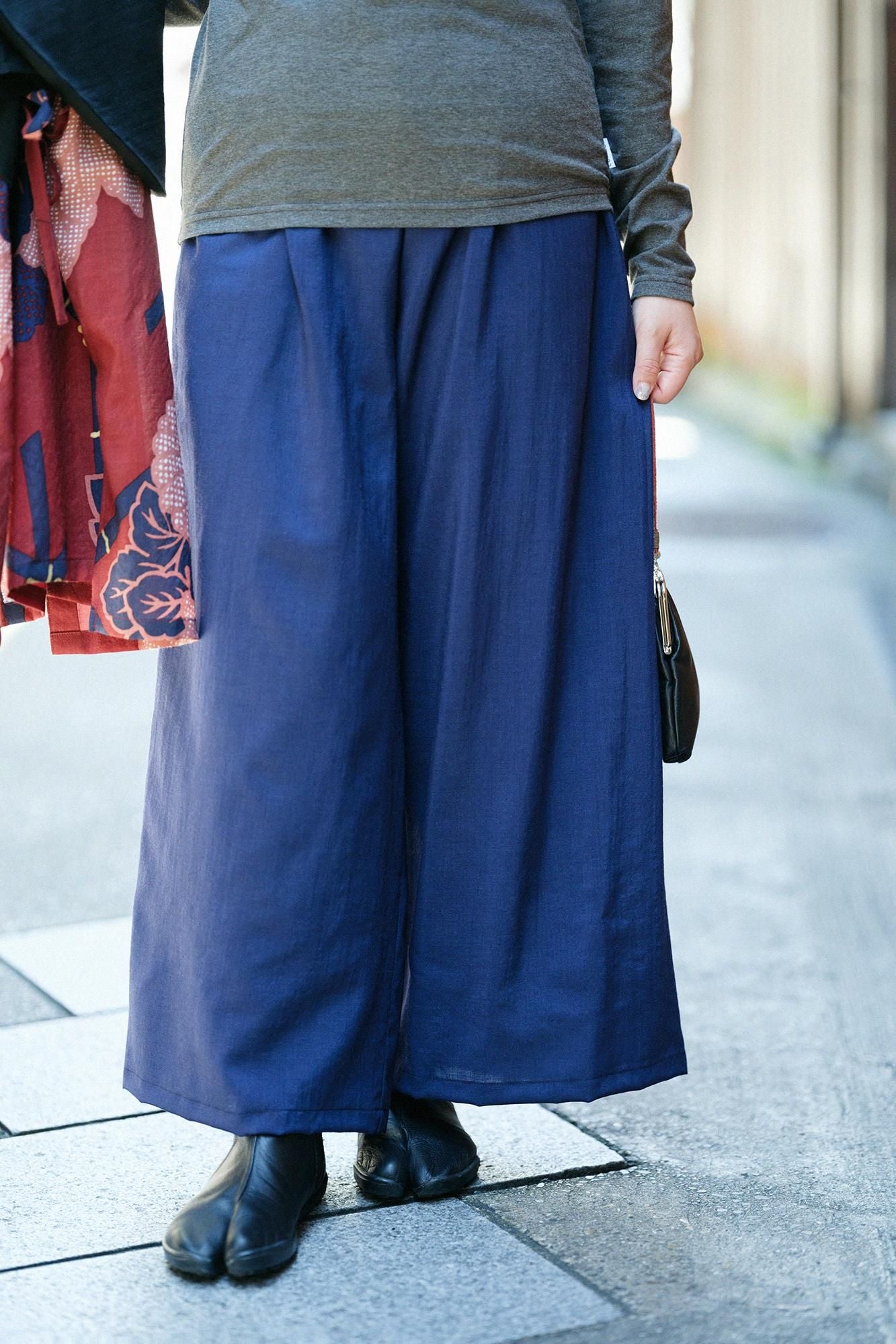 平纹细布宽蒙佩/深蓝色