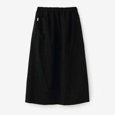 Muslin Wool Long Skirt / Black