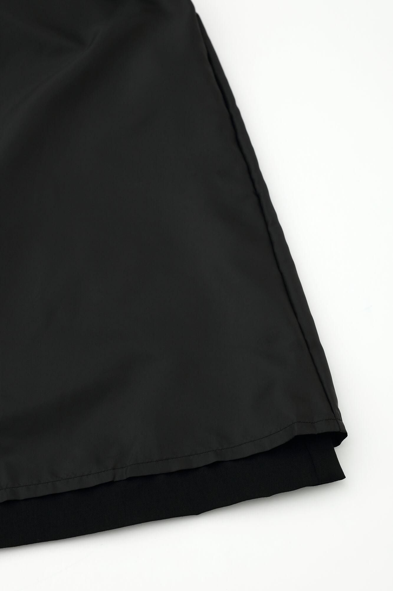Muslin Wool Long Skirt / Black