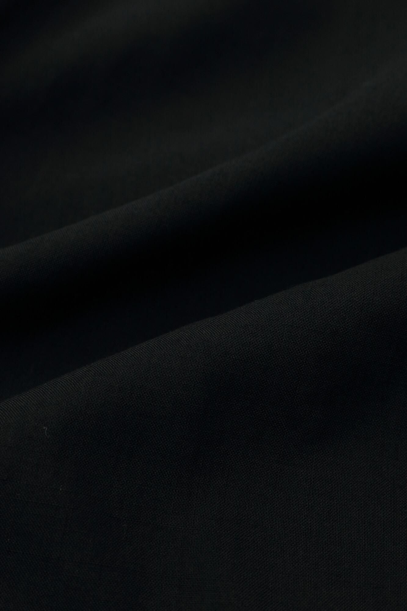 Muslin Wool Long Skirt / Black