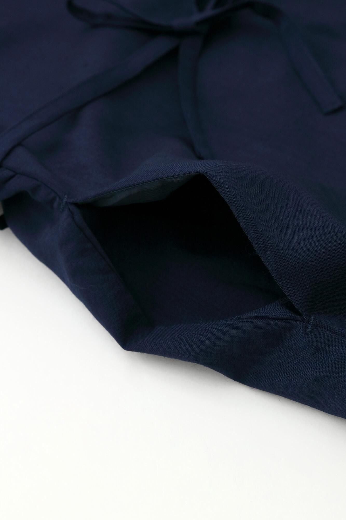 毛斯綸 長方形洋裝／深藍色 2