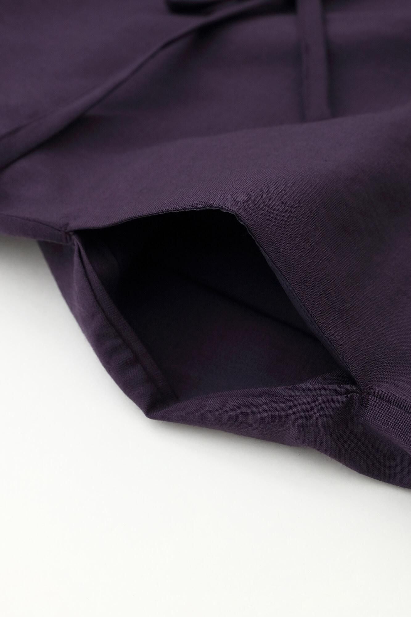 毛斯綸 長方形洋裝（chohokei）/深紫色2