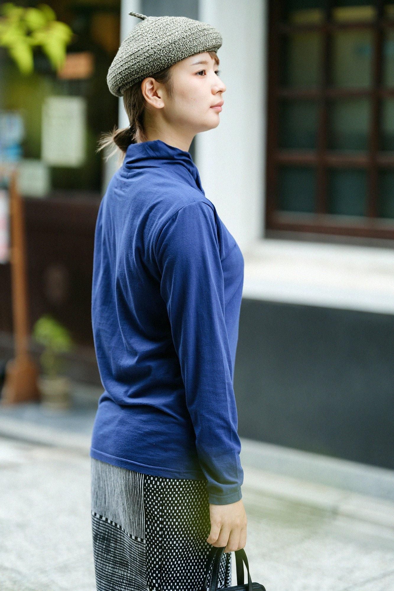 Col cache-cœur/bleu foncé