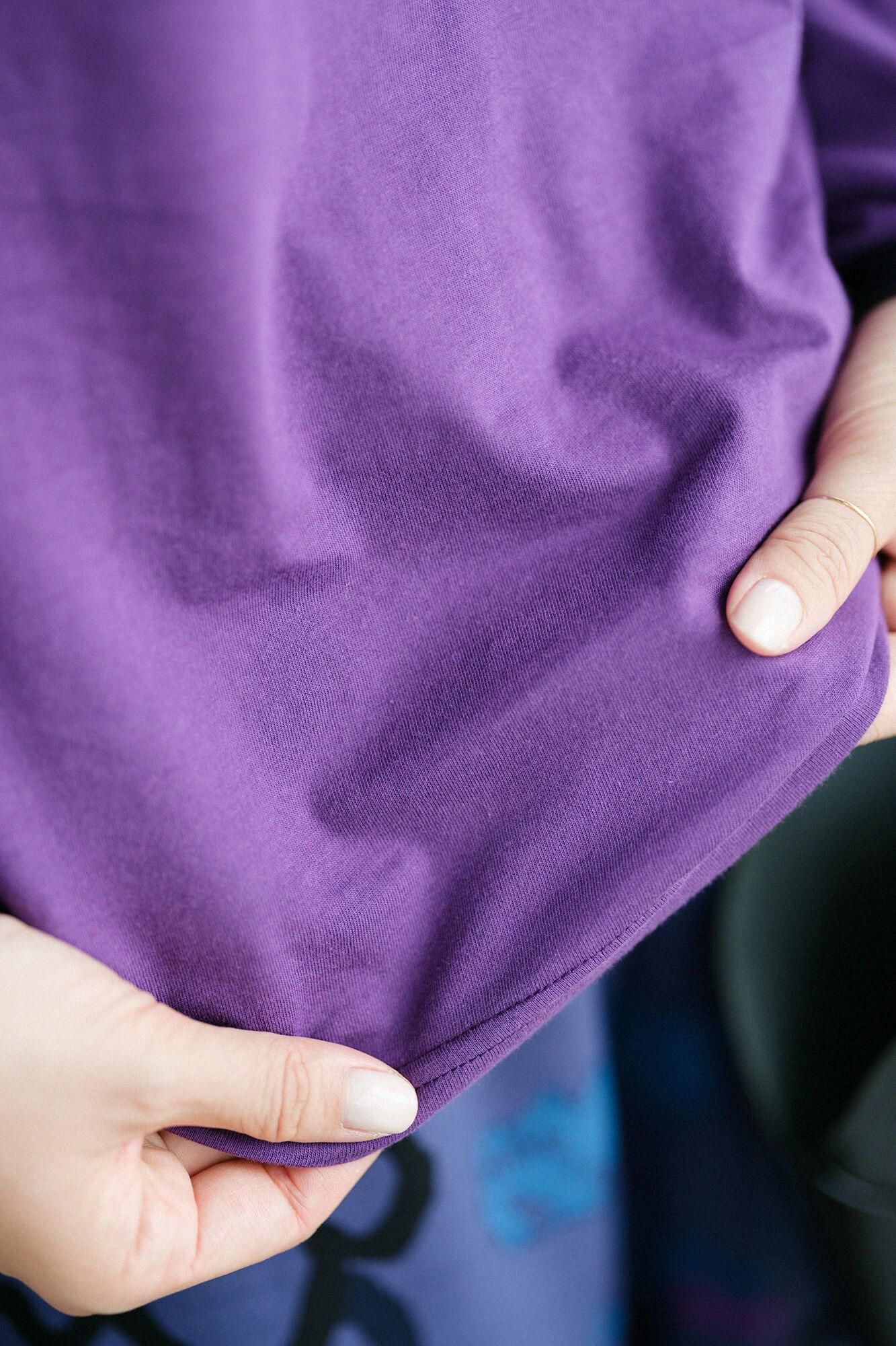 高領上衣／紫色