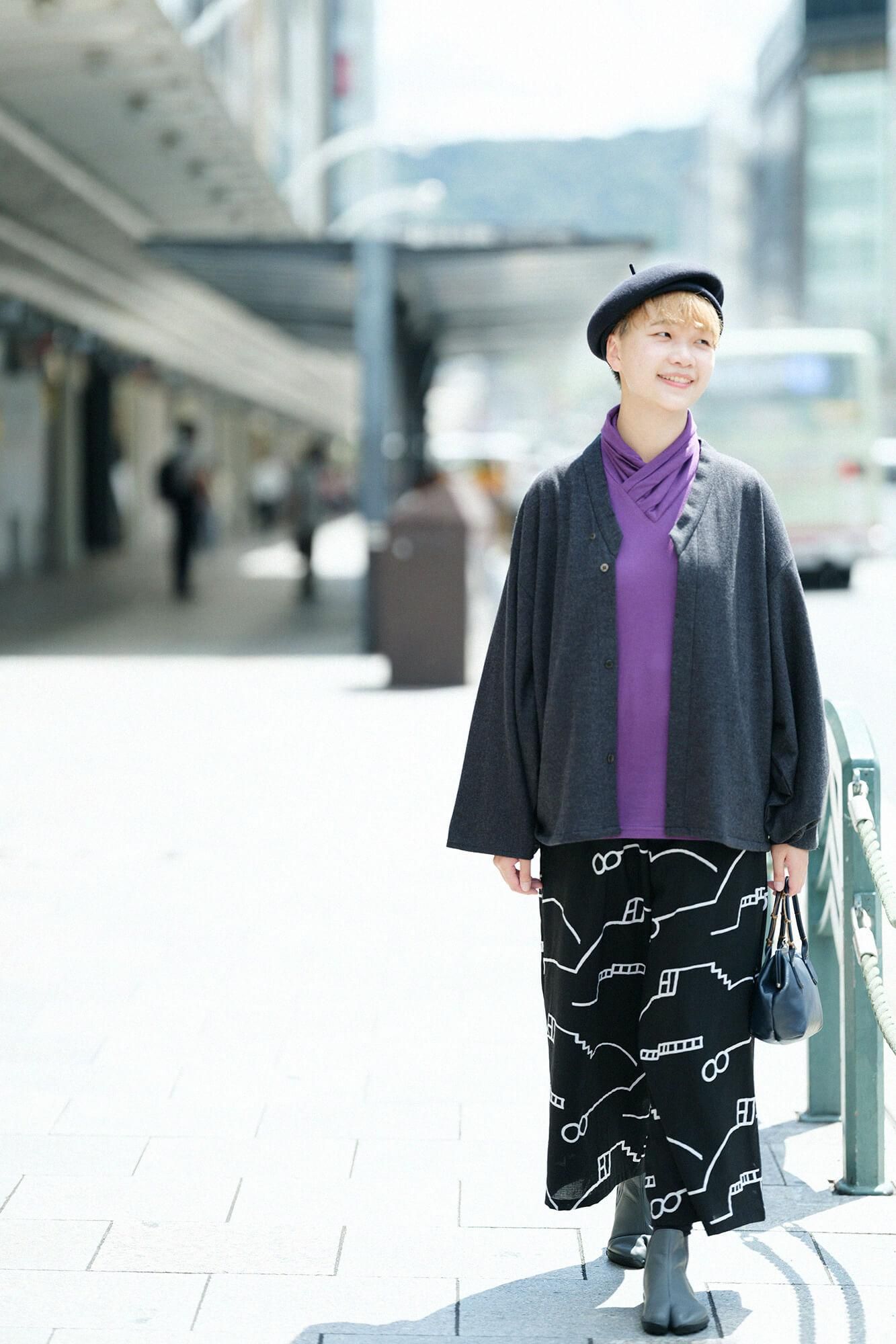 衿巻ジバン／杜若色（かきつばたいろ）