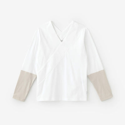 누키에리 지반 색이 다른소매 40쌍/ 흰색×흰 매실쥐