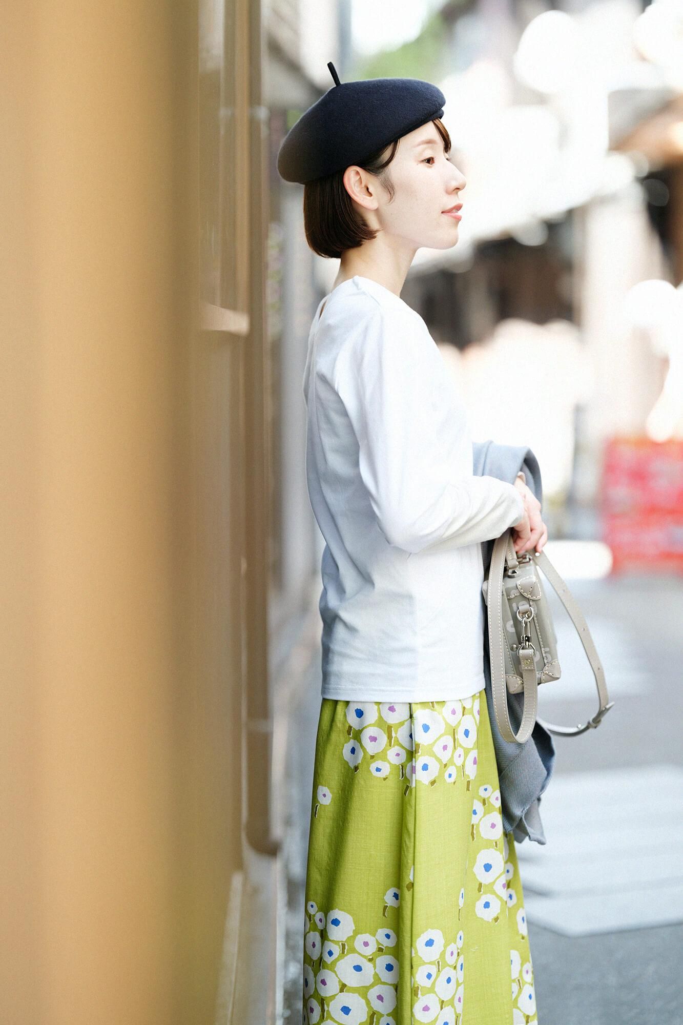 누키에리 지반 색이 다른소매 40쌍/ 흰색×흰 매실쥐