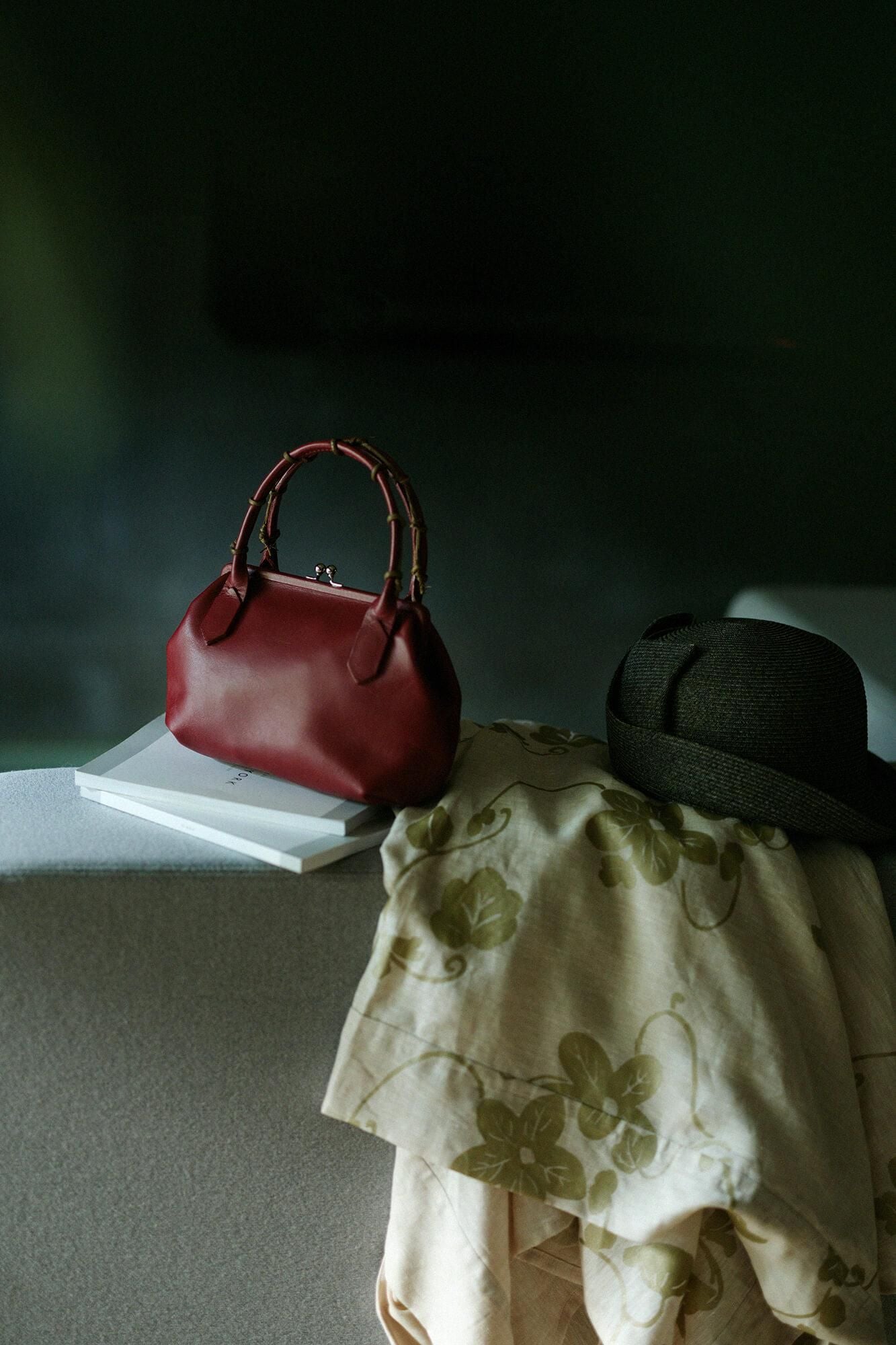 SOU・SOU×Y’SACCS
 藤蔓 手提口金包／紅色×點線