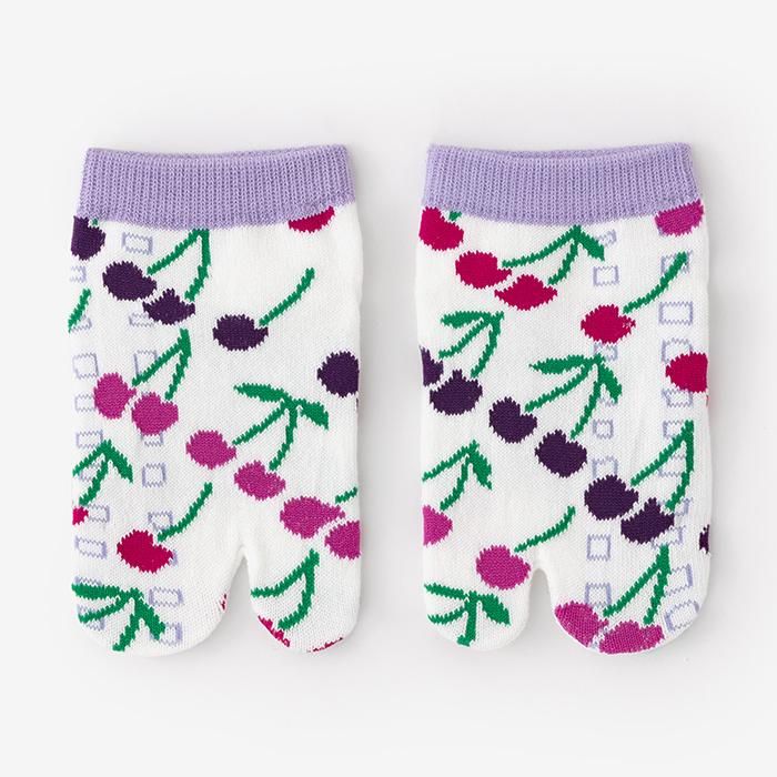 ●Tabi Socks for Kids Low-cut / Cherries【S・M・L】