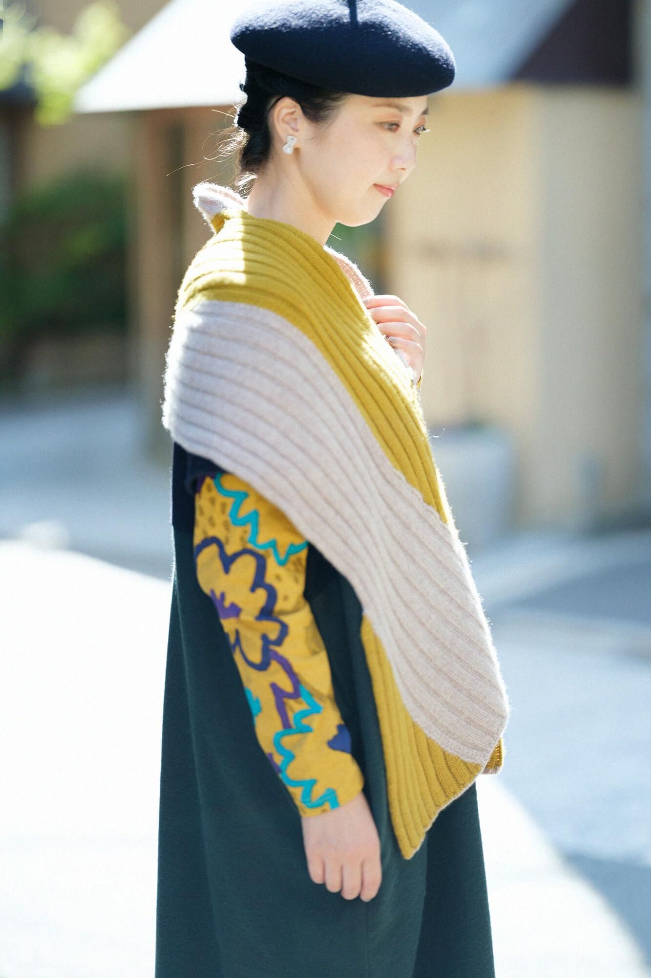 予約】SOU・SOU×ALPHA カシミヤ 枯山水（かれさんすい） 染流し（そめ