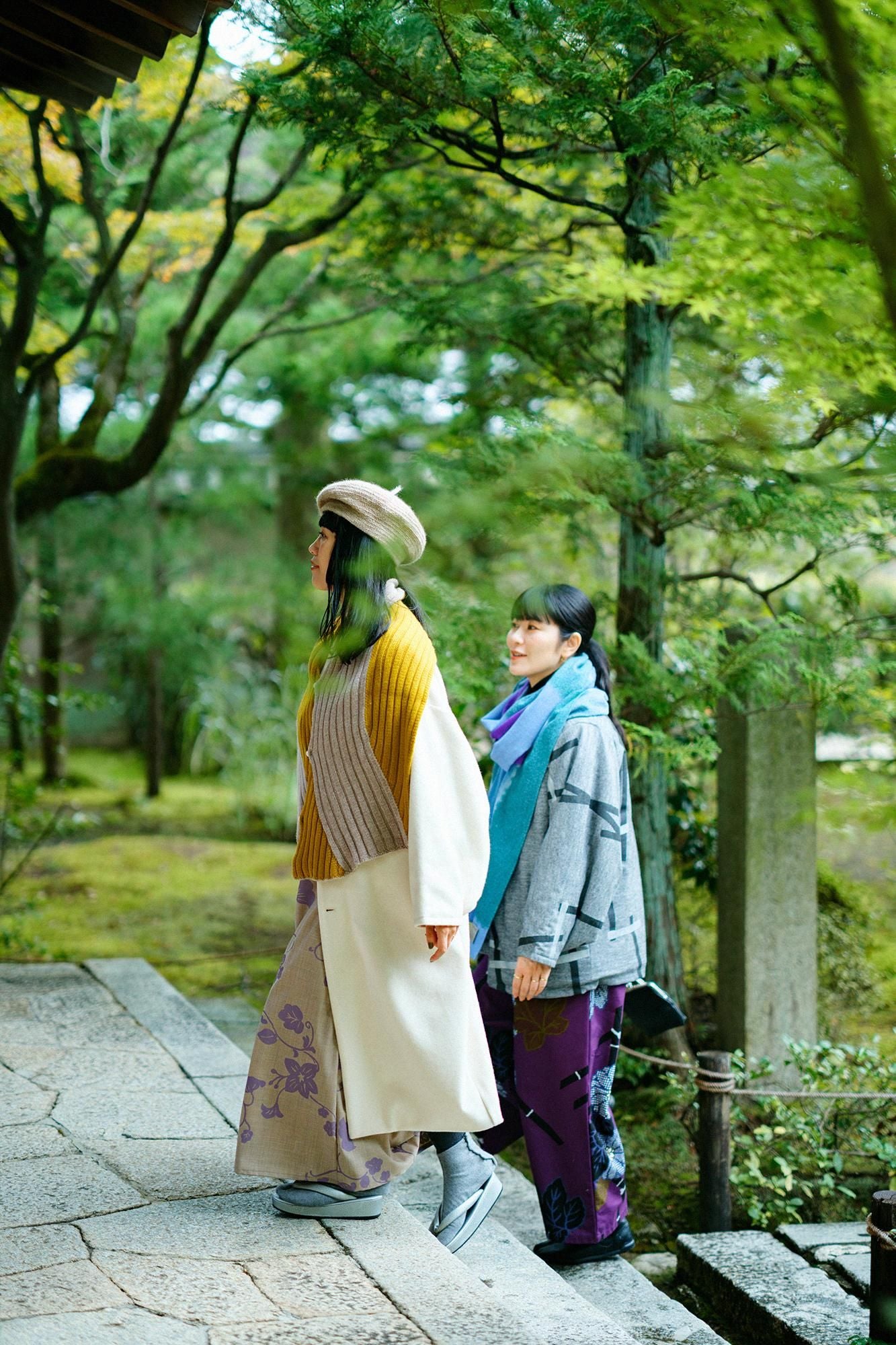 SOU・SOU×ALPHA カシミヤ 枯山水（かれさんすい） 染流し（そめながし