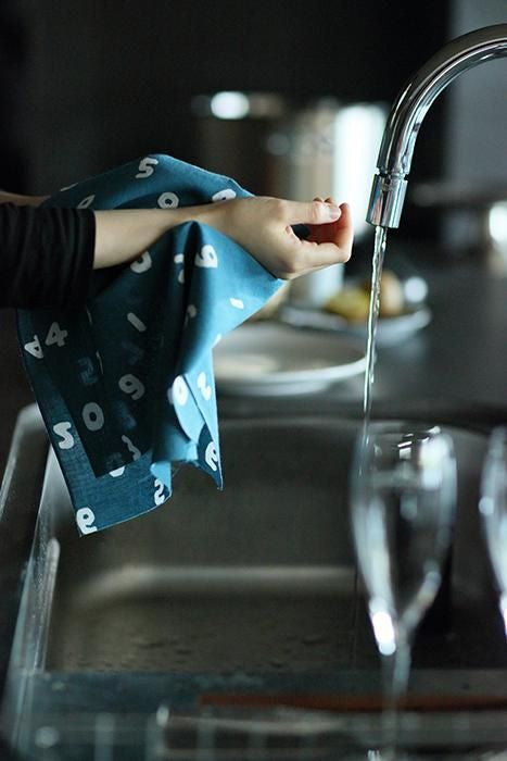 Isemomen Cotton Textile Handkerchief（Short）/ SO-SU-U Aquamarine