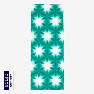 SOU・SOU×有松鳴海紮染 手巾／張正謹製 雪花4綠色