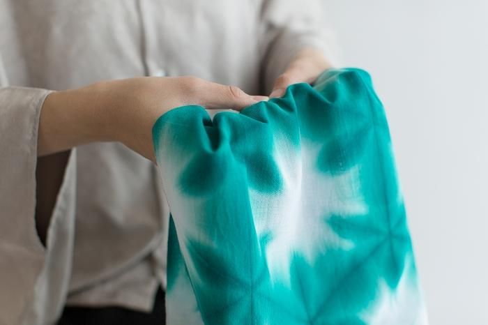 SOU・SOU×有松鳴海紮染 手巾／張正謹製 雪花4綠色