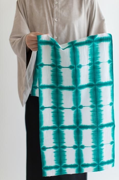 SOU・SOU×Arimatsu Narumi Tie-dye Handkerchief／Harumasa snow flower 1 green