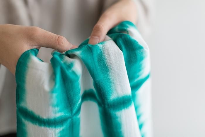 SOU・SOU×Arimatsu Narumi Tie-dye Handkerchief／Harumasa snow flower 1 green