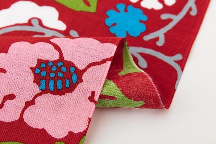 Ise Momen Textil-Tenugui/Yukimochiyanagi und Kamelie (Yukimochiyanagi und Kamelie)