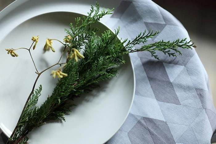 ISE Cotton Textile Tenugui / Tagaichigai Light Encre