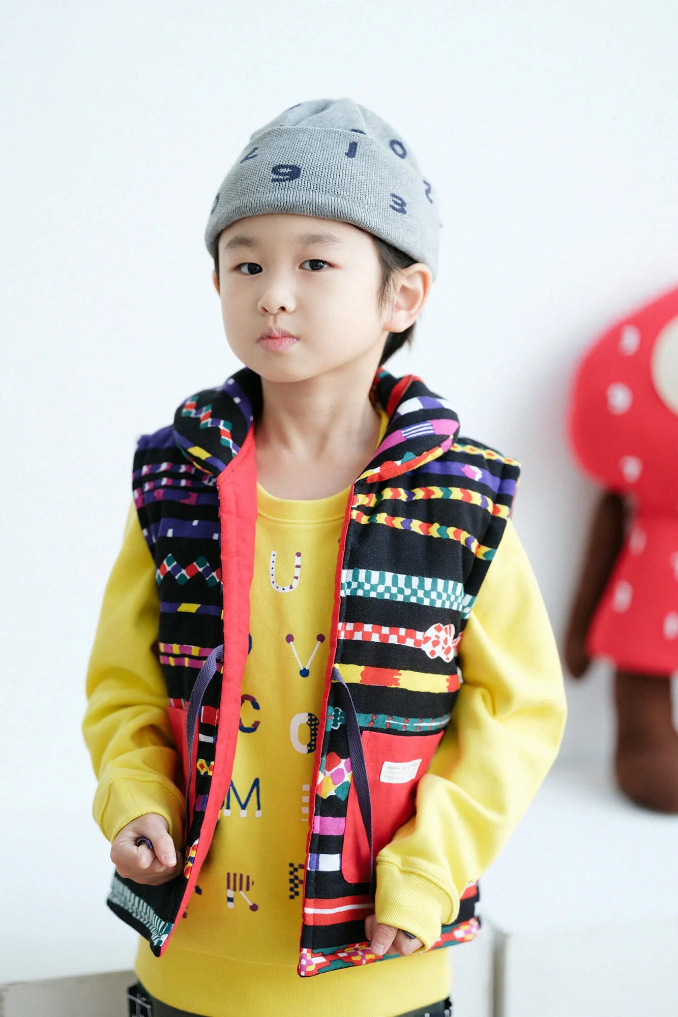 ●BIKE針織帽／SO-SU-U十數 上下 淡灰色