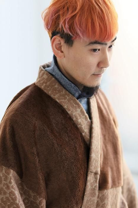 豹紋緹花 帷子簡易和服 附裡襯／棕茶色