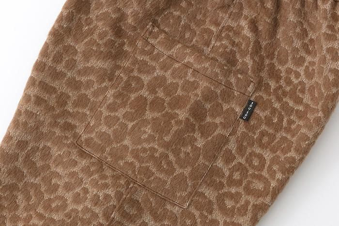 【net限定】豹ジャカール 裁付（たっつけ）えんゆう穿き／丁字茶（ちょうじちゃ）