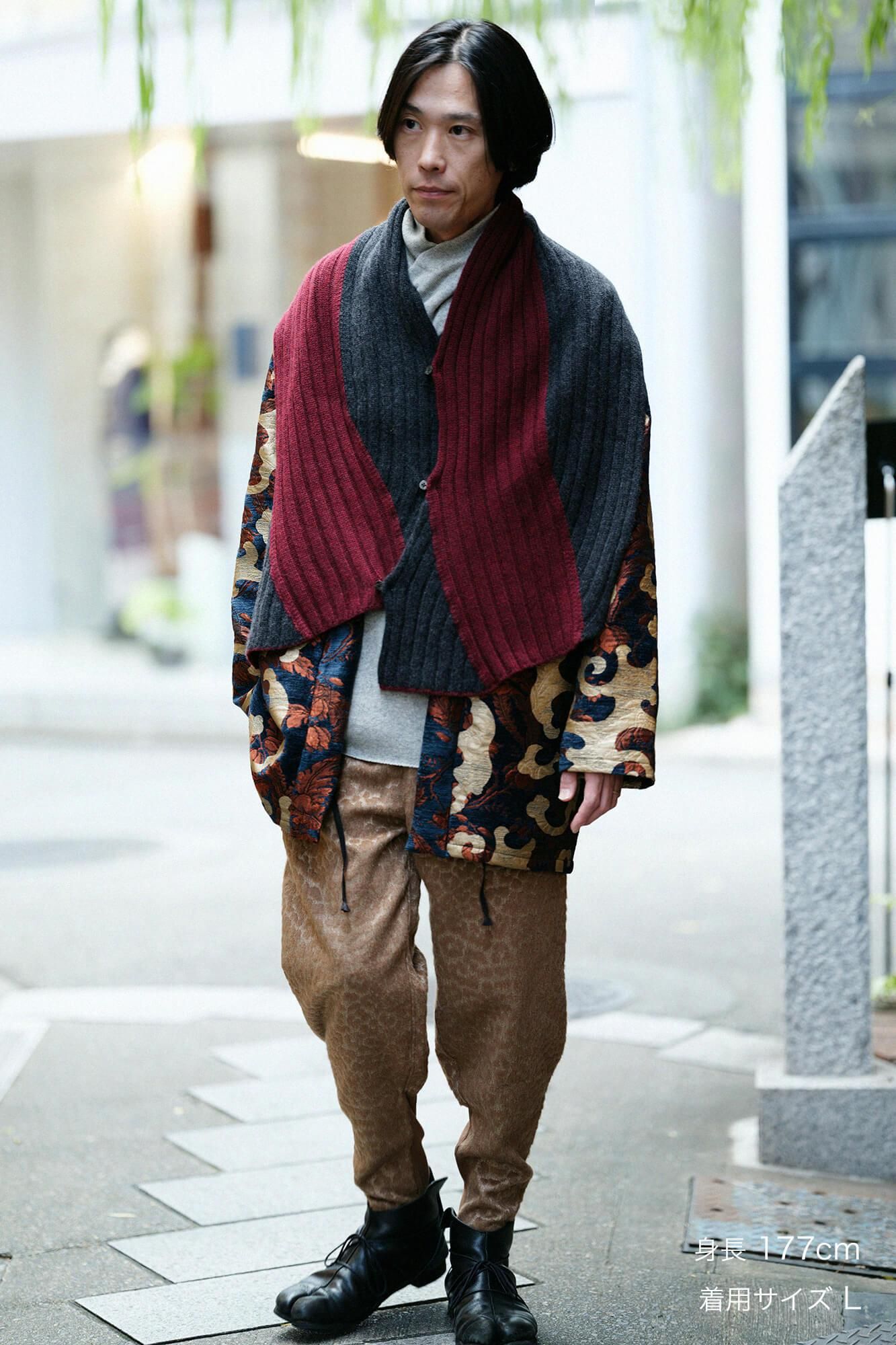 【net限定】豹ジャカール 裁付（たっつけ）えんゆう穿き／丁字茶（ちょうじちゃ）