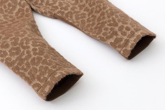 【net限定】豹ジャカール 裁付（たっつけ）えんゆう穿き／丁字茶（ちょうじちゃ）