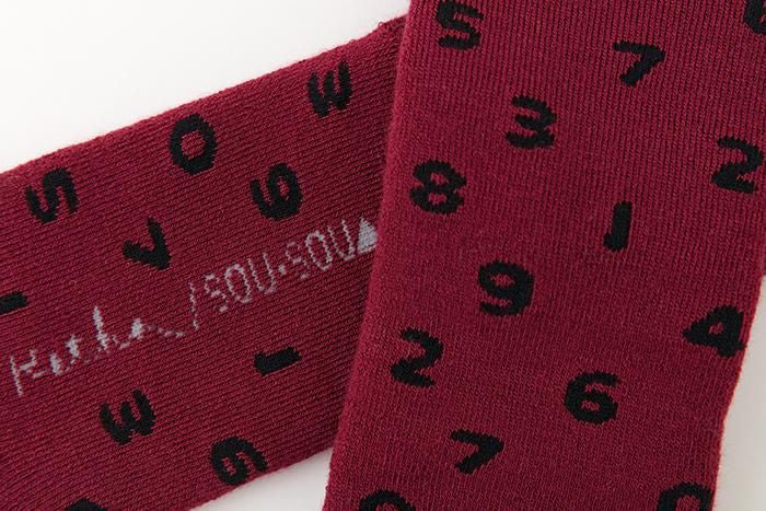 Pile Lining Tabi Socks (Mid-calf)／SO-SU-U Dark Red【Men・Women】