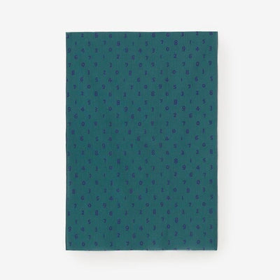 伊勢木棉圖案紋樣手巾（短版）/迷你SO-SU-U十數藍綠色