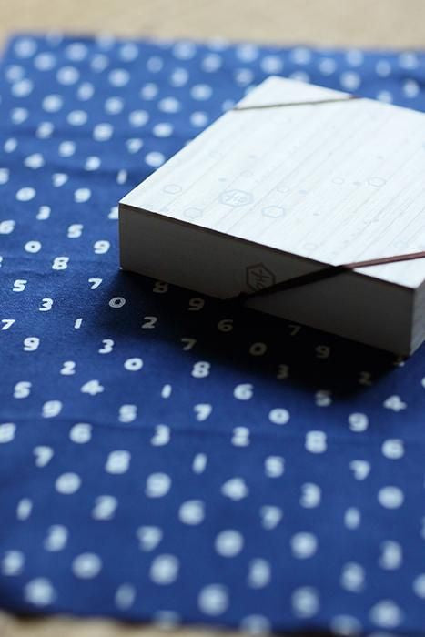 Ise cotton textile tenugui (hime longueur) / mame so-su-u bleu foncé (noukon)