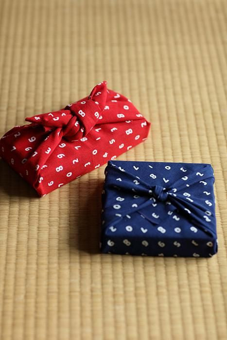 Ise cotton textile tenugui (hime longueur) / mame so-su-u bleu foncé (noukon)