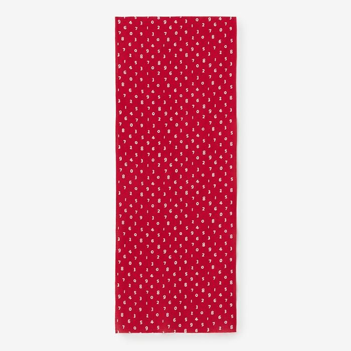 Ise Momen Textil-Tenugui/BohnenSO-SU-U Tiefes Scharlachrot (Kokihi)