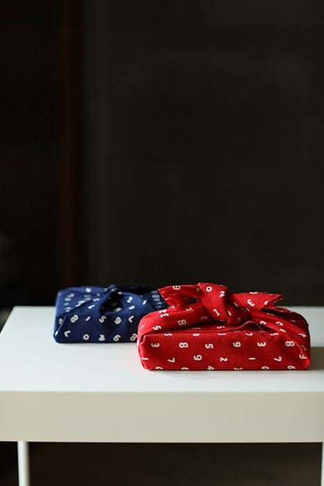 Ise Momen Textil-Tenugui/BohnenSO-SU-U Dunkelblau