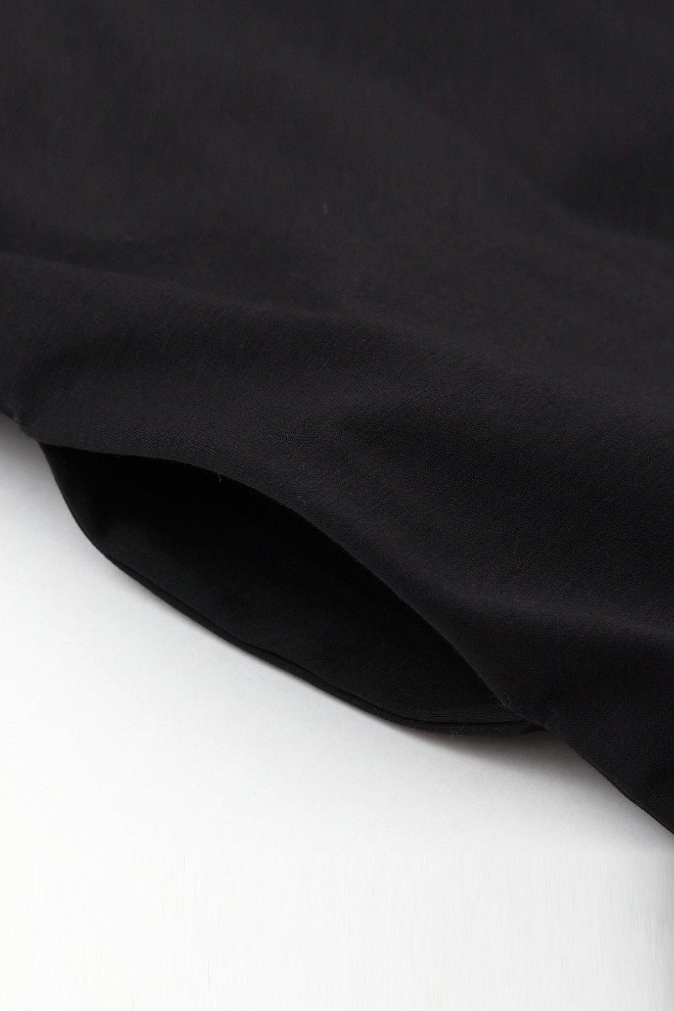 펀치 로마 보트 목이 긴 소매원피스／검은색