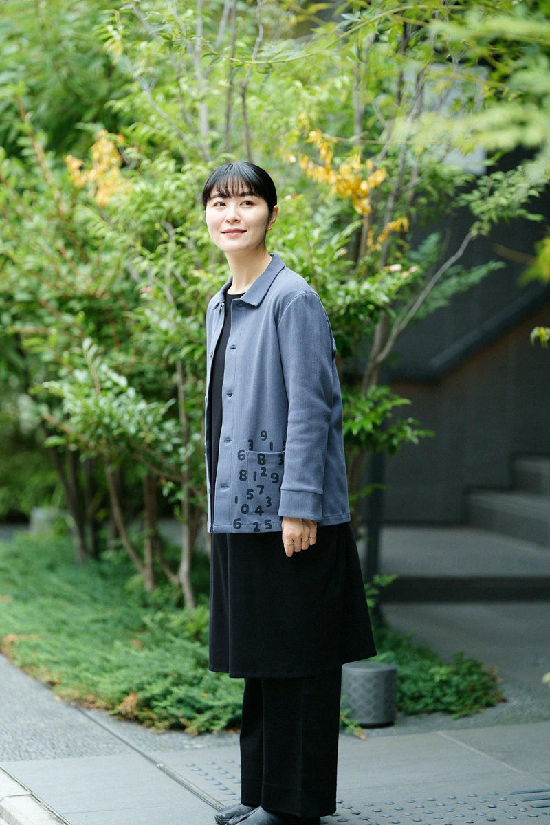 펀치 로마 보트넥 긴소매 원피스（가을 겨울）