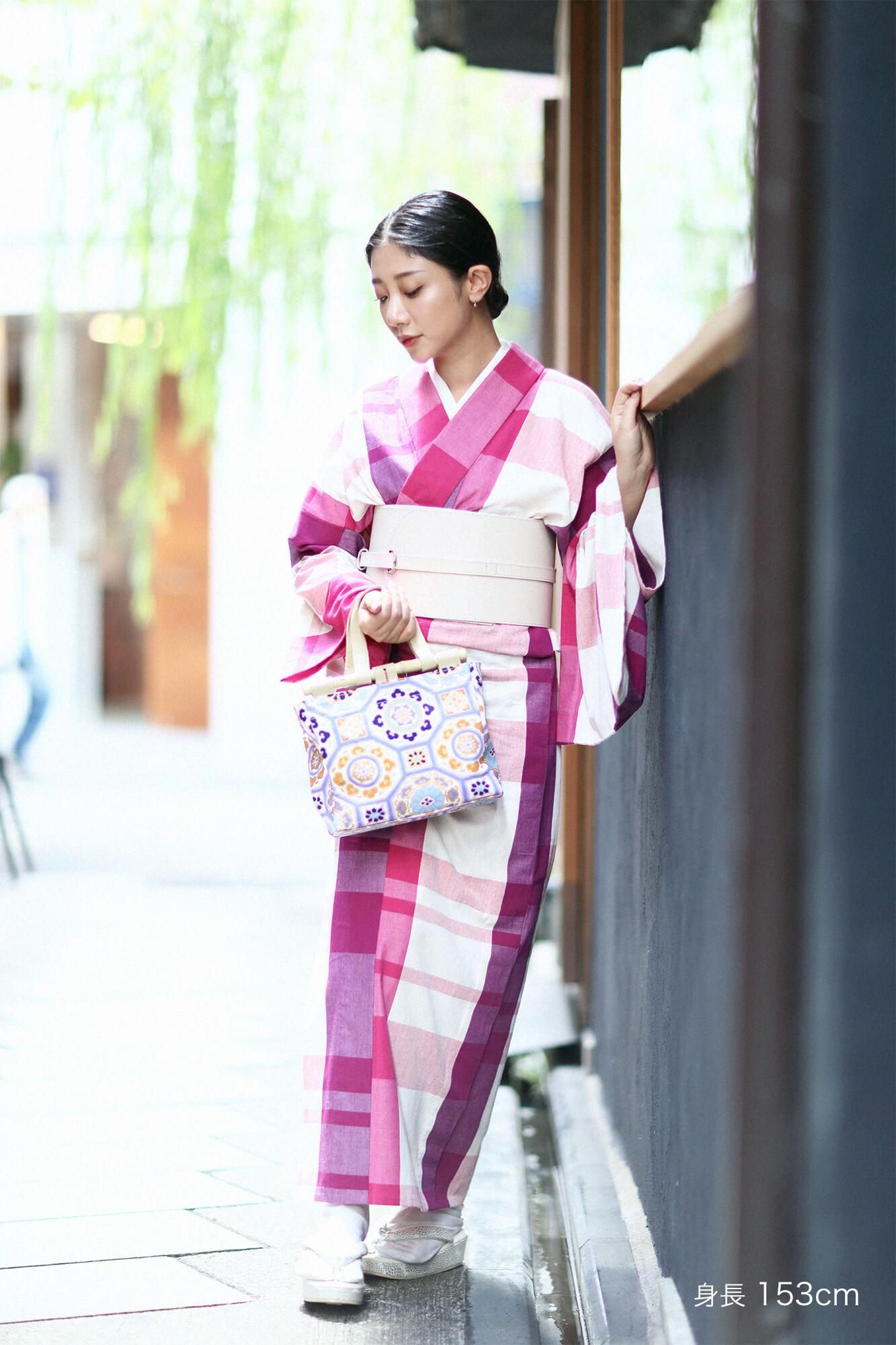 [※ Tailoration détaillée] ISE COTTON (20/20) Tissu kimono / Ujibashi réseau Peony Couleur