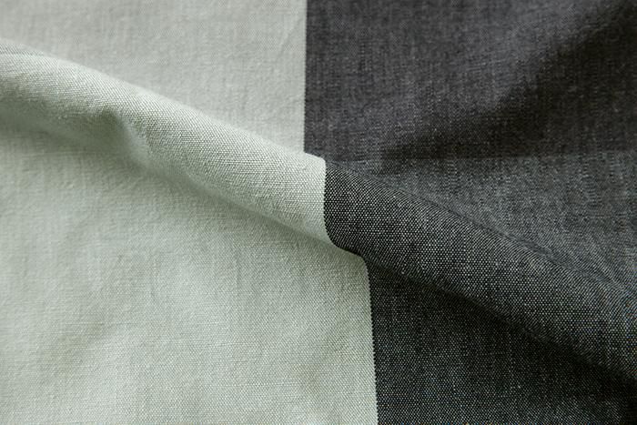 【※재단별도】이세모멘（20/20） 기모노 원단/우지바시 격자꽃 녹청(하나로쿠쇼)