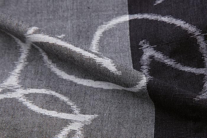 【※お仕立て別】久留米絣 反物／しあわせ 杢灰（もくはい）