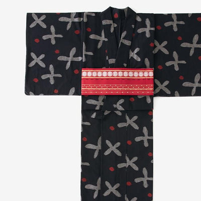 [※详细剪裁] kurume kasuri织物 / suzushiro草，湿羽毛颜色（nuarairo）