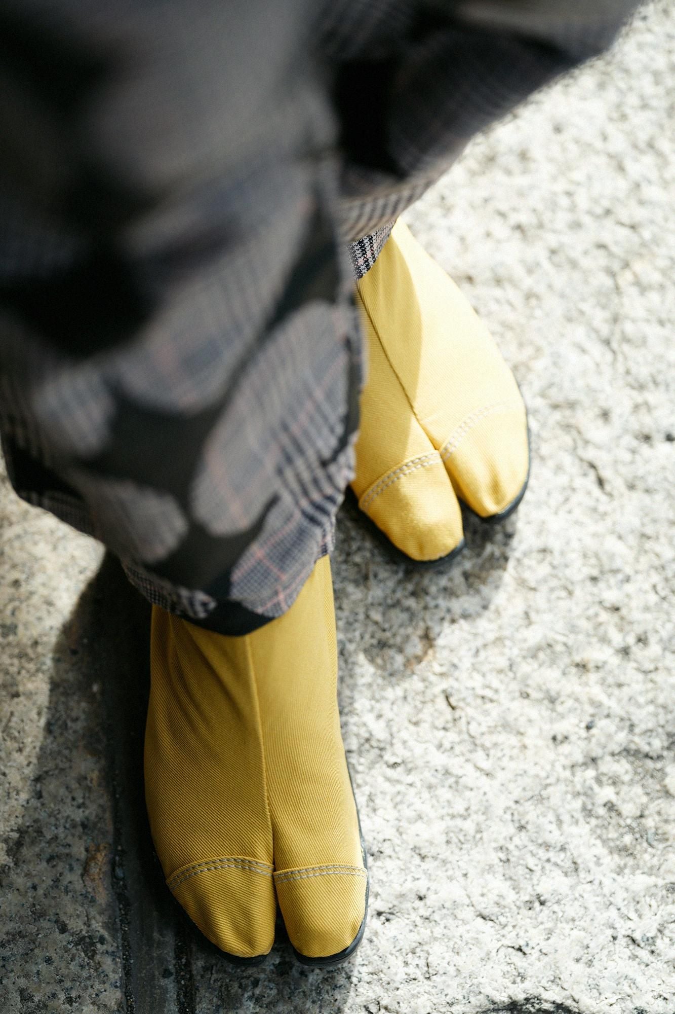 5 tabi带有crot /芥末颜色（kurashiro）