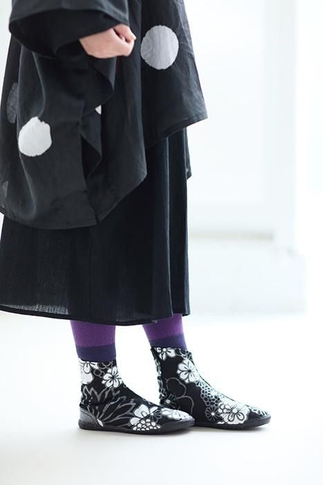 5个圆形的塔比袜/金色锦缎，夜色（Kinrandonsu，Yashiki）