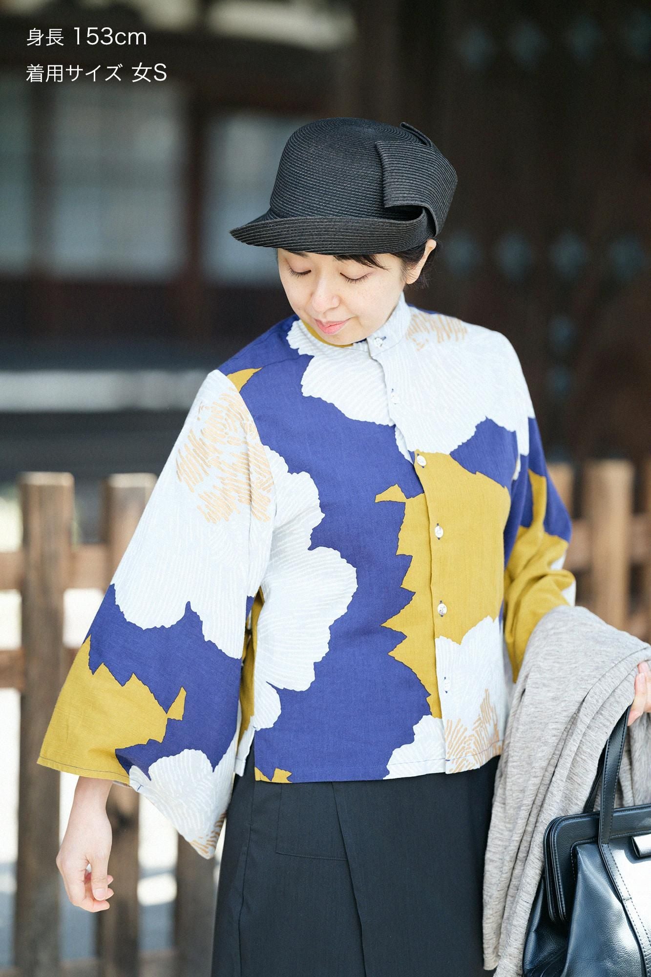 高島縮 20/20 草衣（そうい） 上（うえ）／芍薬（しゃくやく） 黄昏月