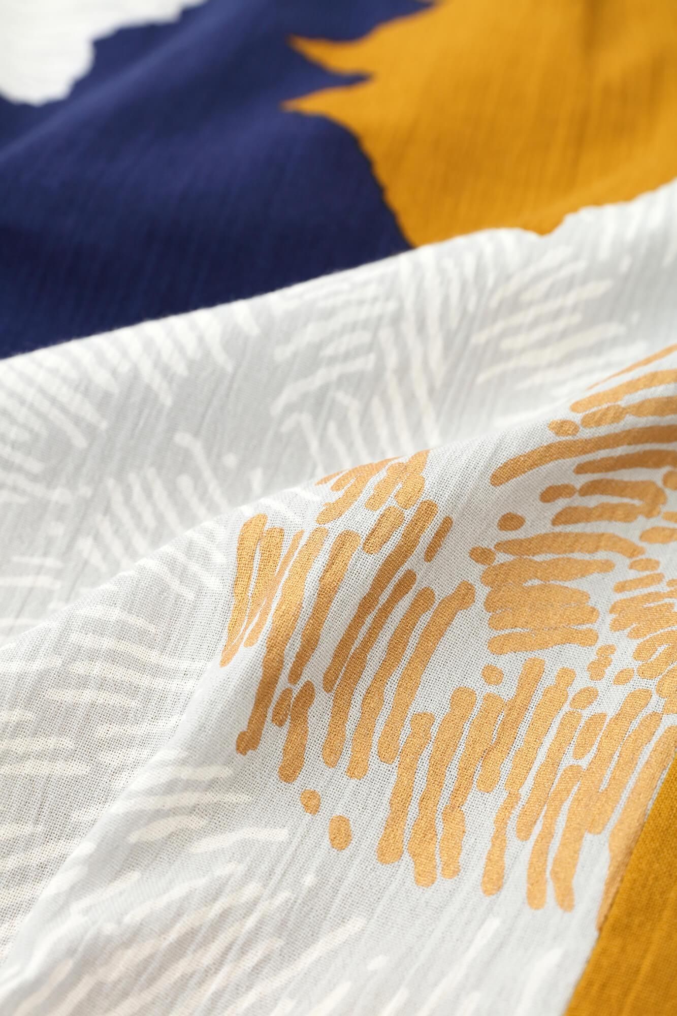 高島縮棉 20/20 和服袖 襯衫／芍薬 黄昏月