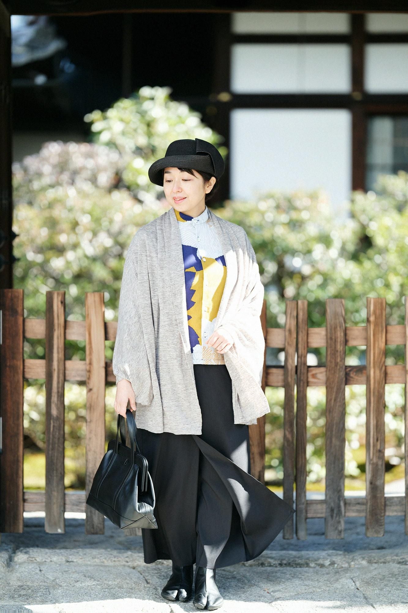 高島縮 20/20 草衣（そうい） 上（うえ）／芍薬（しゃくやく） 黄昏月