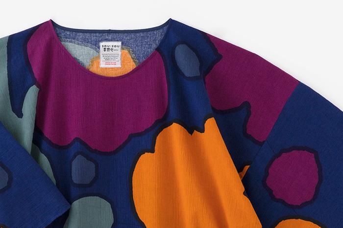 高島縮棉 20/20 圓弧袖長方形洋裝／茁壯