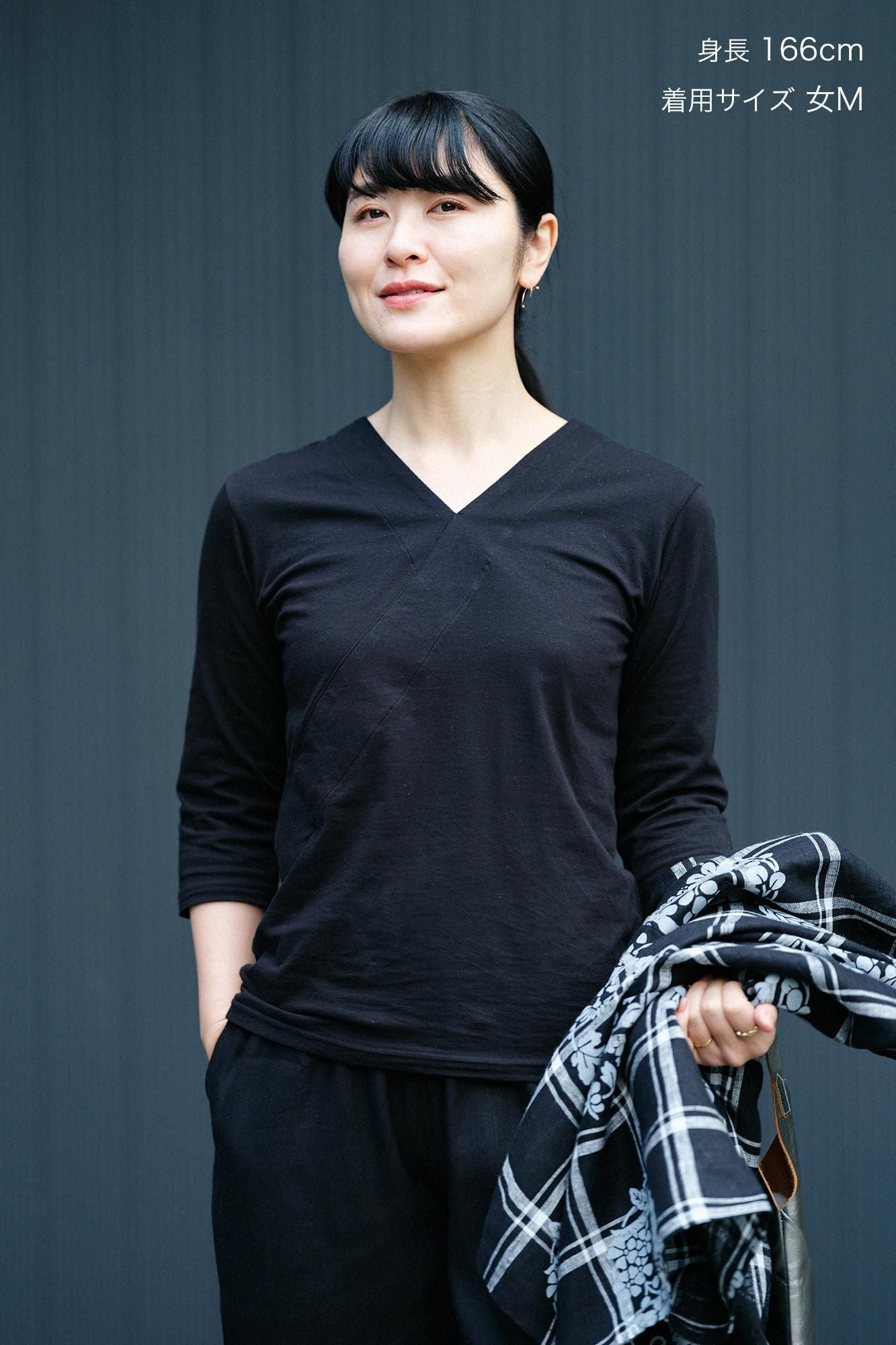 【白雪姫さま専用】sousouゆかたみたて百花　抜衿ジバン濡羽色セット　ソウソウ 抜衿ジバン 七分丈／濡羽色（ぬればいろ）