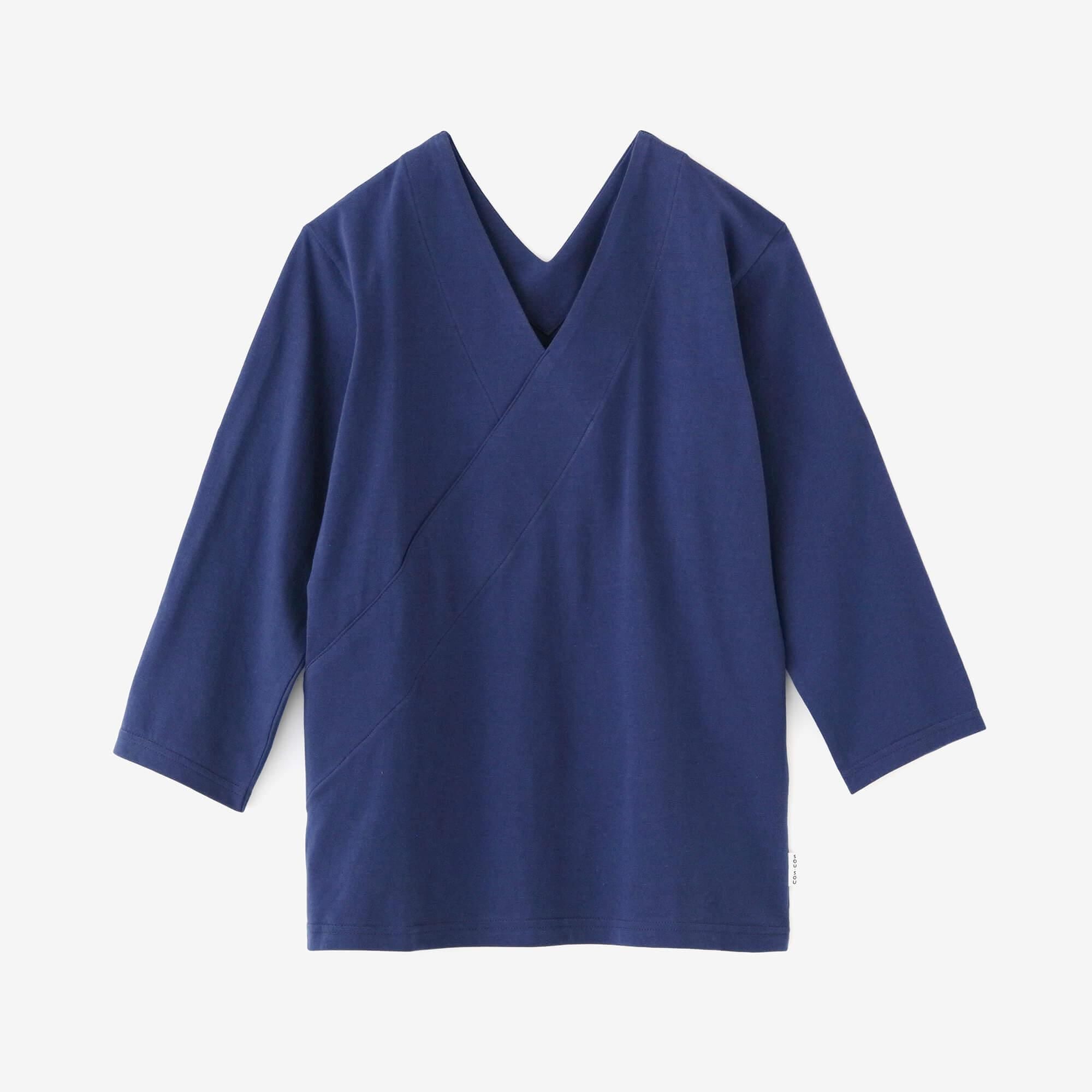 抜衿ジバン 七分丈／濡羽色（ぬればいろ）