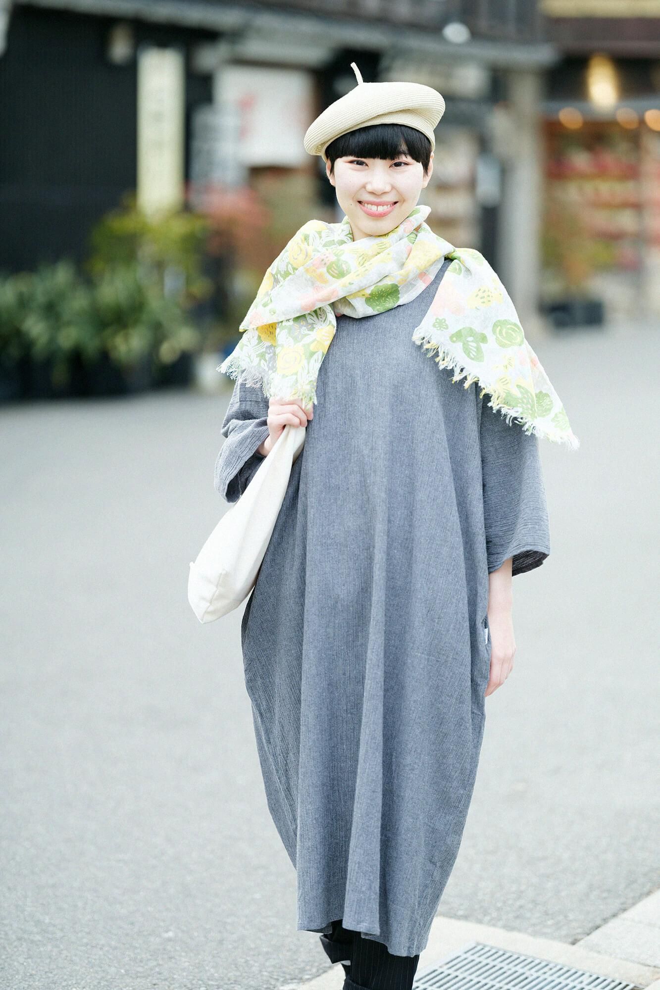 net限定】綿麻 高島縮 20/20 薙刀長方形衣（なぎなたちょうほう