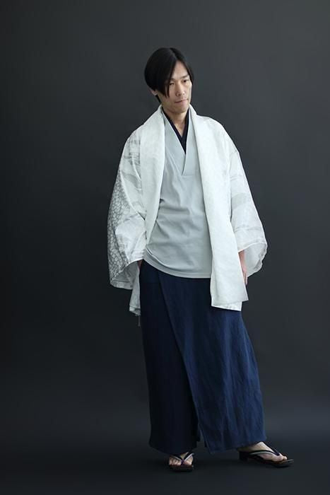 [Uniquement disponible sur net] Tissage coton lin importé (Hakaraori) Tsutsushita (Tsushita) / Bleu foncé (Noukon)