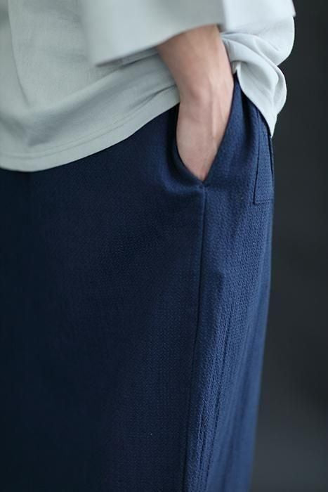 [Uniquement disponible sur net] Tissage coton lin importé (Hakaraori) Tsutsushita (Tsushita) / Bleu foncé (Noukon)